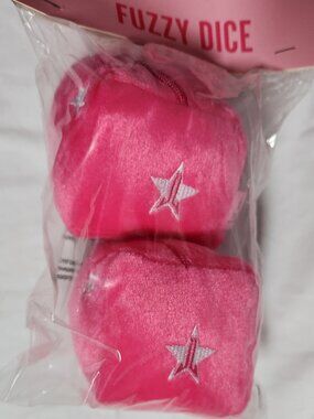 JEFFREE STAR Fuzzy Pink Hanging Dice - NEW
